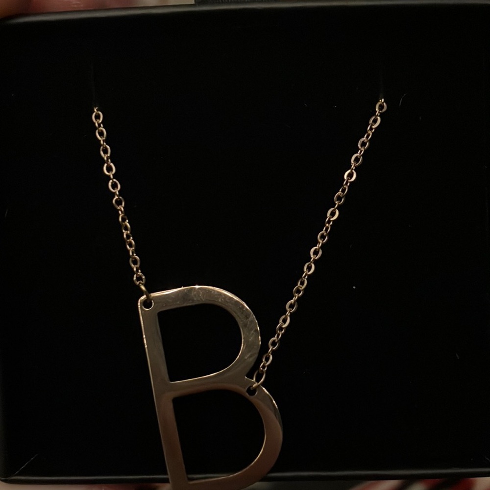 Mint & Lilly Statement Initial (B) Necklace